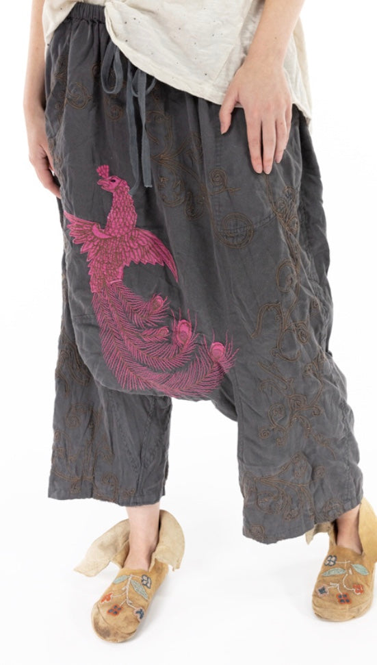 Magnolia Pearl Silk Dragon Trousers