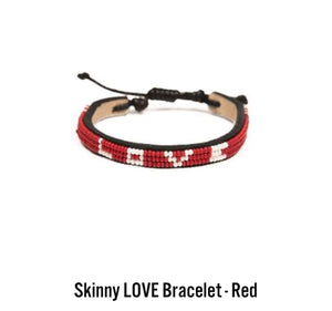 Original Love Bracelet, Red Beaded Bracelet