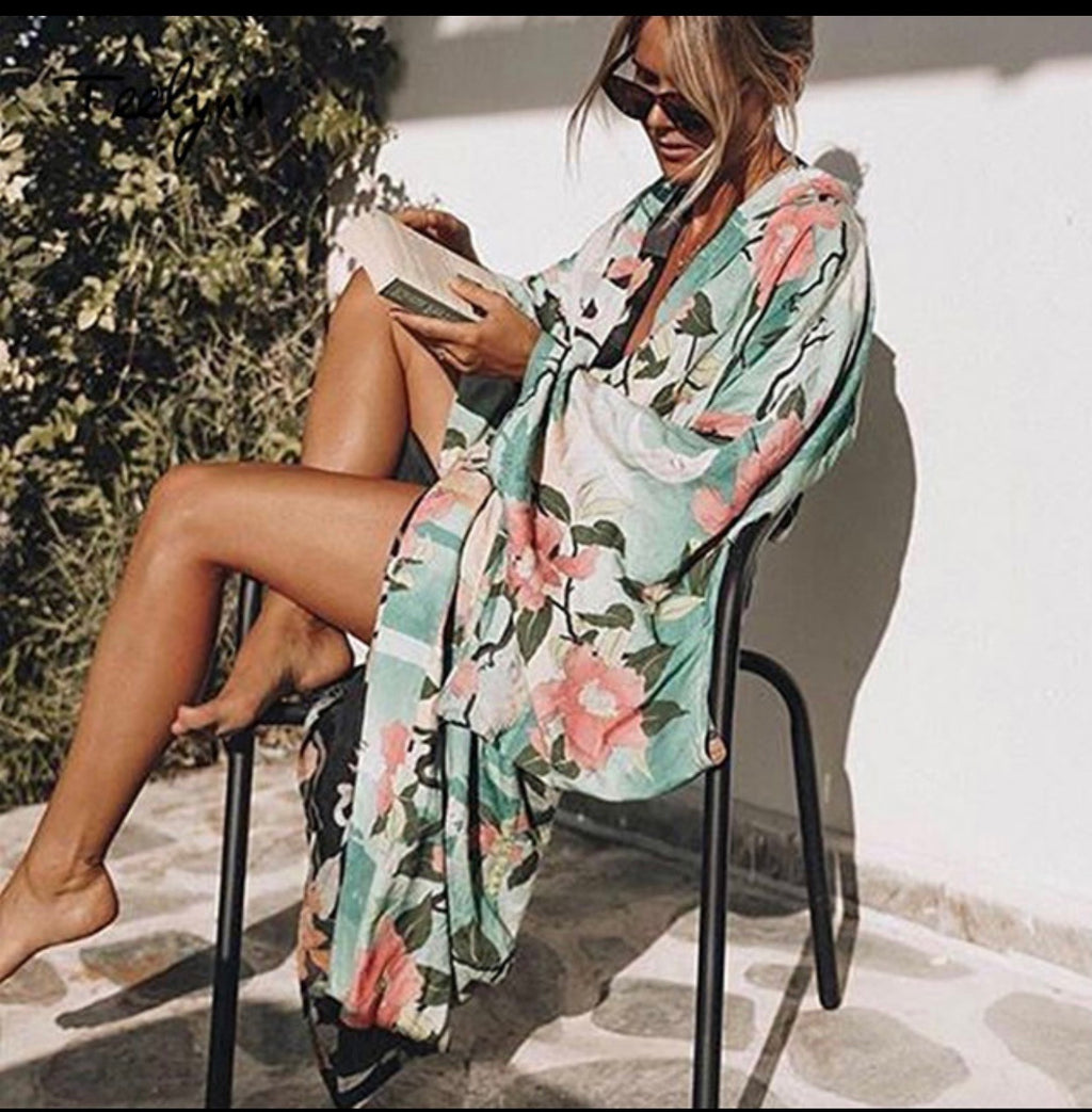 Turquoise moon Kimono